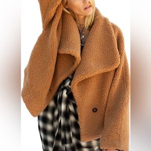 Free People Izzy Wrap Teddy Coat